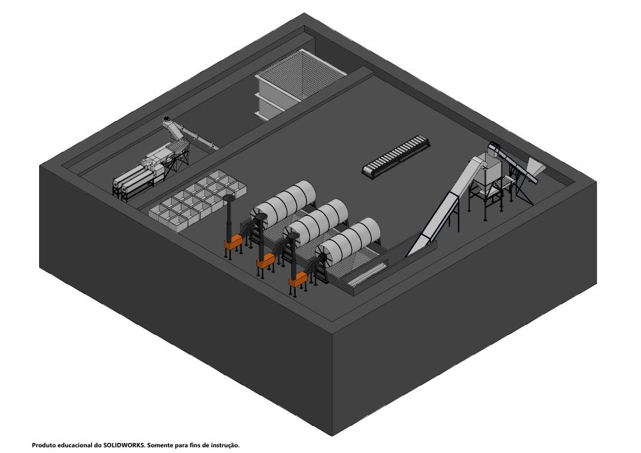 Prévia: Equipamento agrícola — Vista isométrica 1