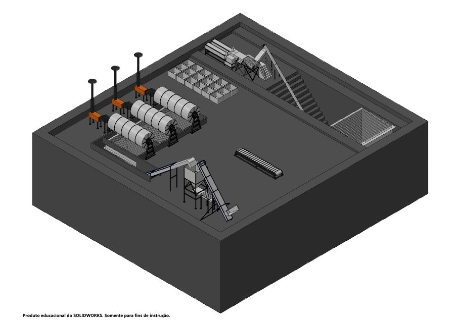 Prévia: Equipamento agrícola — Vista isométrica 3